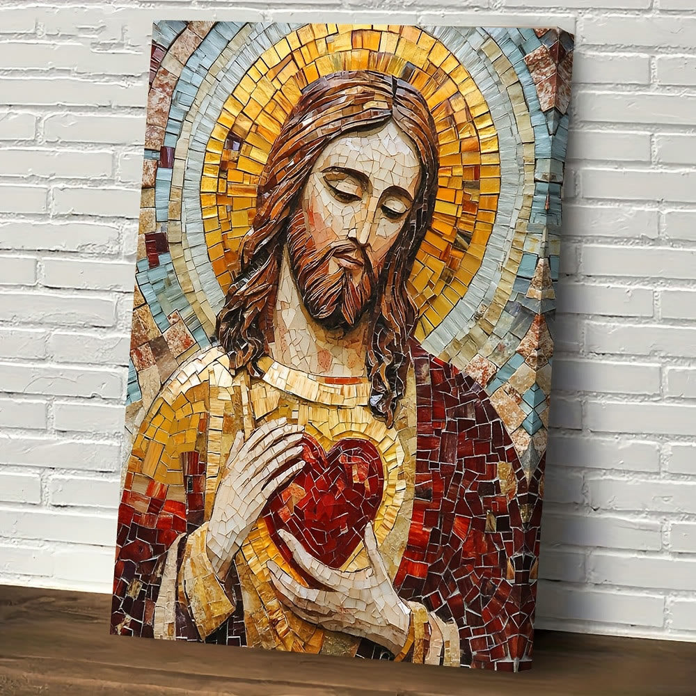 Christianartworkshop Mosaik-Wandkunstdrucke mit Herz-Jesu-Motiv: Andacht & künstlerische Verehrung - image 2