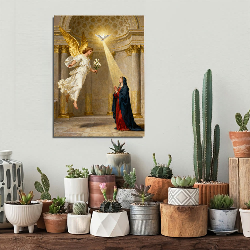 Christianartworkshop Verkündigungskunst auf Leinwand: Göttliche Gnade und spirituelle Ehrfurcht - image 3