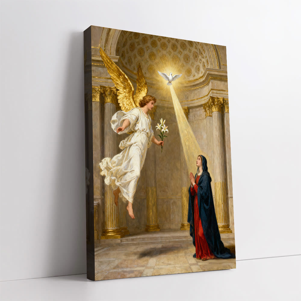 Christianartworkshop Verkündigungskunst auf Leinwand: Göttliche Gnade und spirituelle Ehrfurcht - image 1