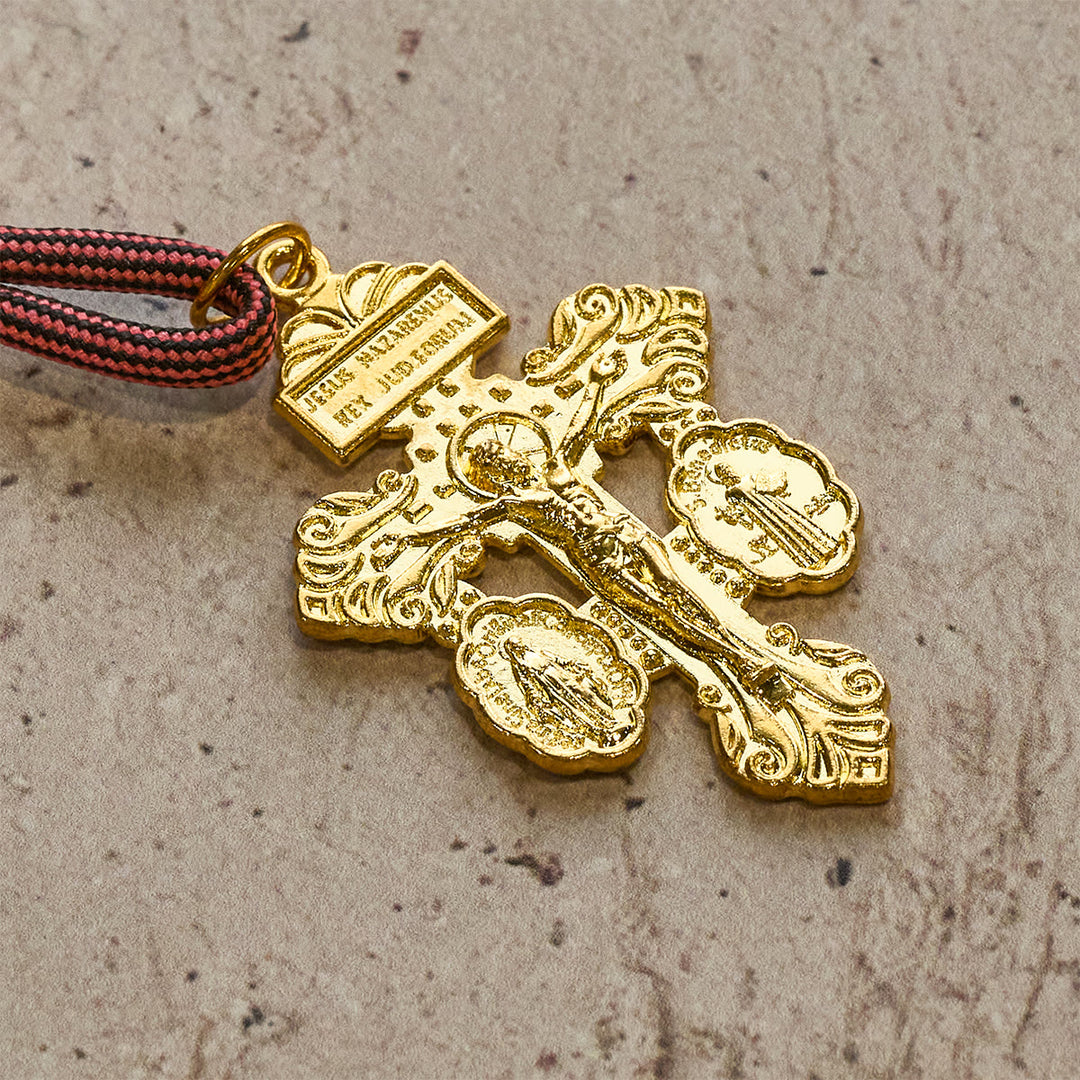 Christianartworkshop Rosenkranz aus bronzefarbenen Perlen mit Vergebungskreuz und St.-Benedikt-Verzierungen - image 8