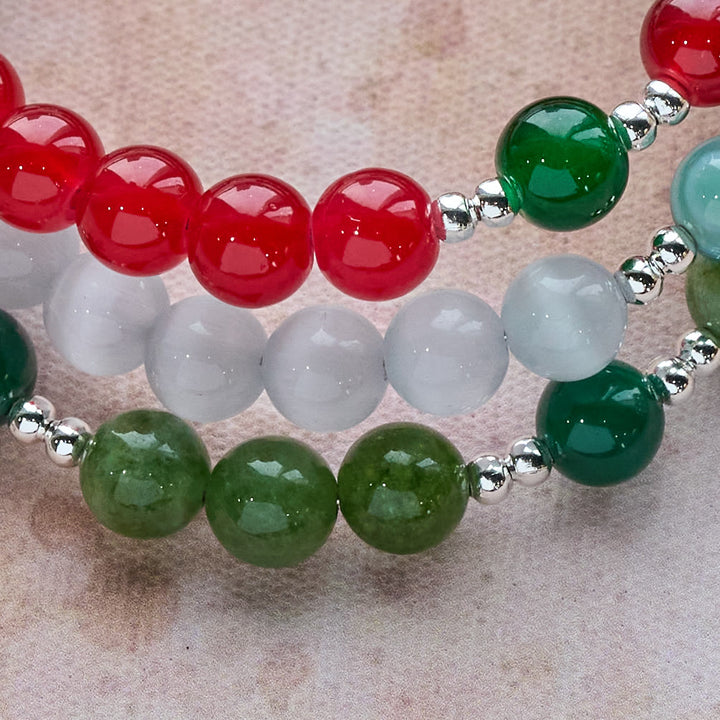 Christliche Kunstwerkstatt: Weihnachtliches Rosenkranzarmband aus Jade-Achat: Glaube & Festliche Andacht - image 6