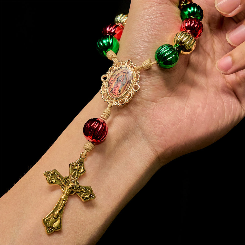 Christliche Kunstwerkstatt: Weihnachtlicher Taschenrosenkranz & Autoanhänger: Andacht & Festliche Gnade - image 1