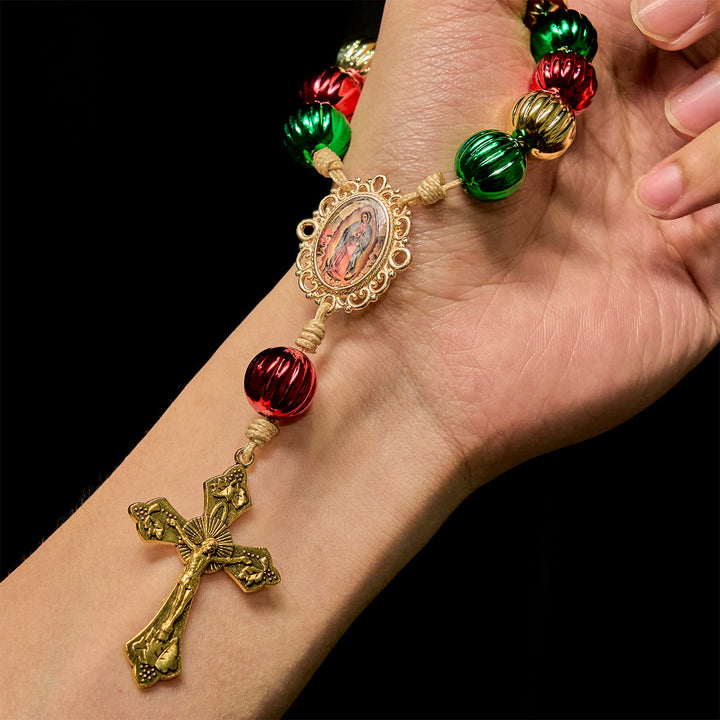 Christliche Kunstwerkstatt: Weihnachtlicher Taschenrosenkranz & Autoanhänger: Andacht & Festliche Gnade - image 1