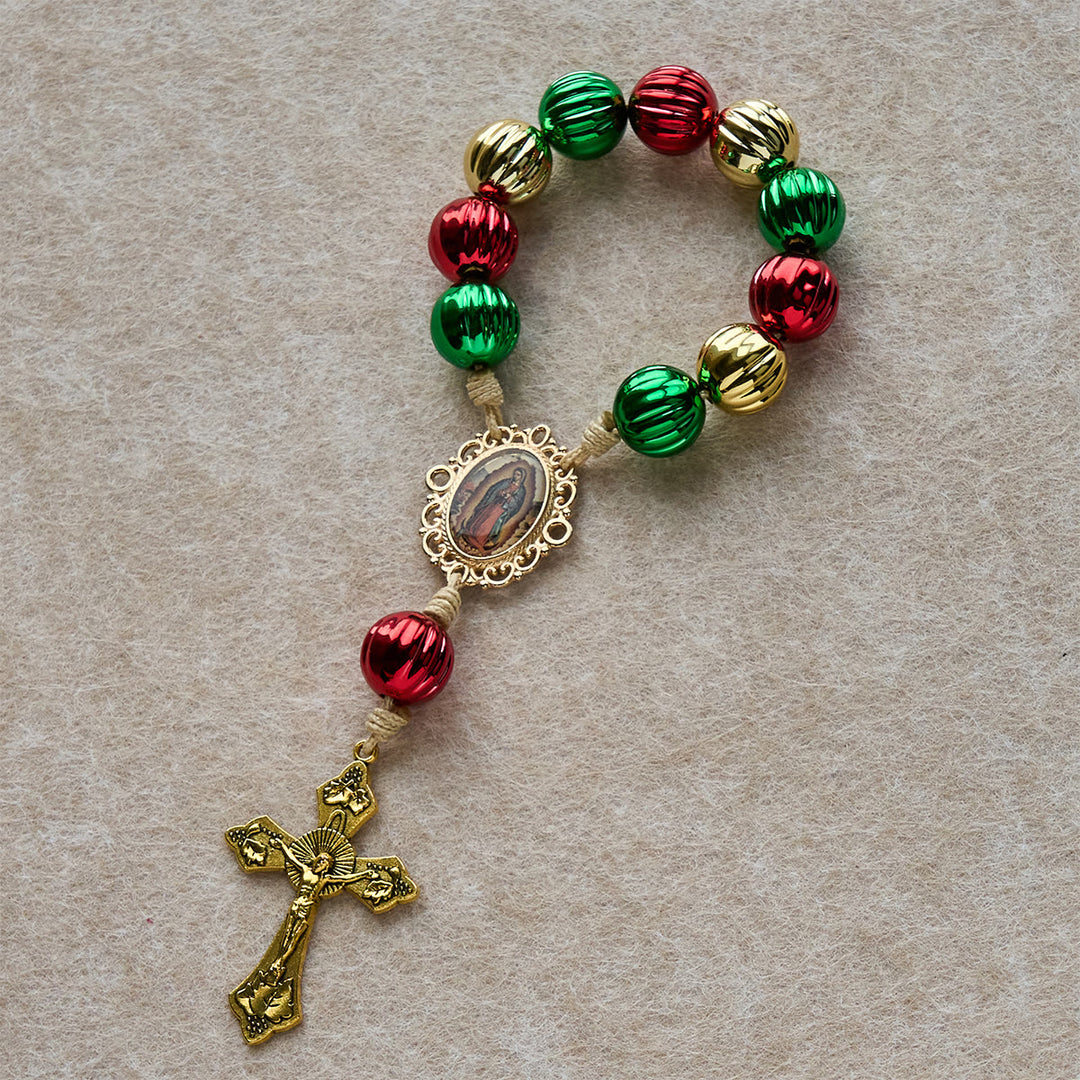 Christliche Kunstwerkstatt: Weihnachtlicher Taschenrosenkranz & Autoanhänger: Andacht & Festliche Gnade - image 3