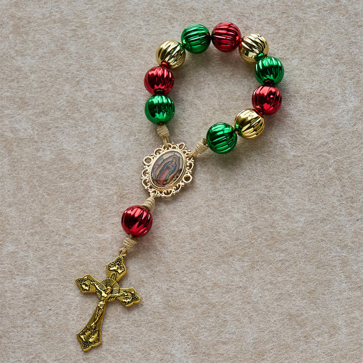 Christliche Kunstwerkstatt: Weihnachtlicher Taschenrosenkranz & Autoanhänger: Andacht & Festliche Gnade - image 3