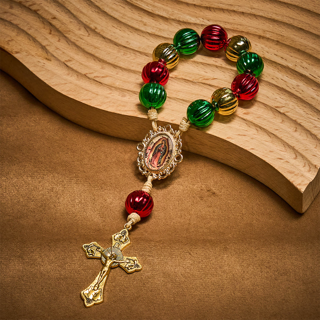 Christliche Kunstwerkstatt: Weihnachtlicher Taschenrosenkranz & Autoanhänger: Andacht & Festliche Gnade - image 2