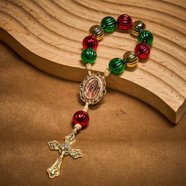 Christliche Kunstwerkstatt: Weihnachtlicher Taschenrosenkranz & Autoanhänger: Andacht & Festliche Gnade - image 2