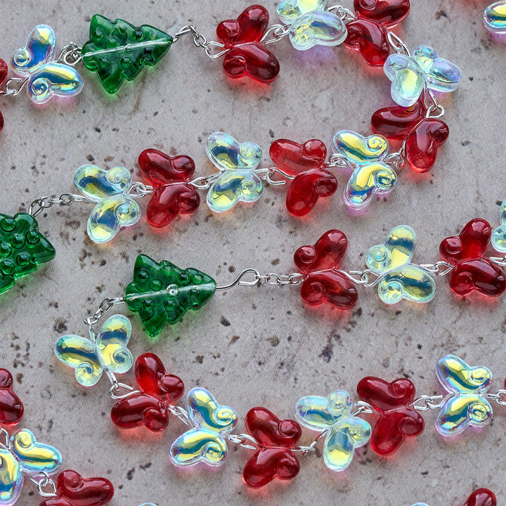 Rosenkranz „Gesegneter Weihnachtsbaum“ mit Kristall-Schmetterlingsperlen von Christianartworkshop - image 9