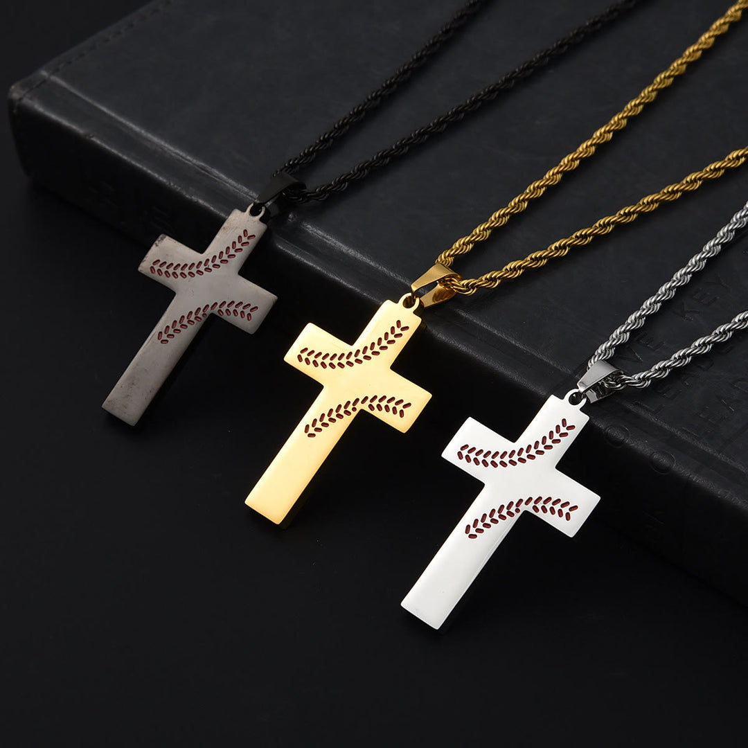 Christianartworkshop Baseball-Kreuzkette: Sportliche Hingabe & inspirierendes Zitat - image 2