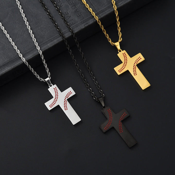 Christianartworkshop Baseball-Kreuzkette: Sportliche Hingabe & inspirierendes Zitat - image 3