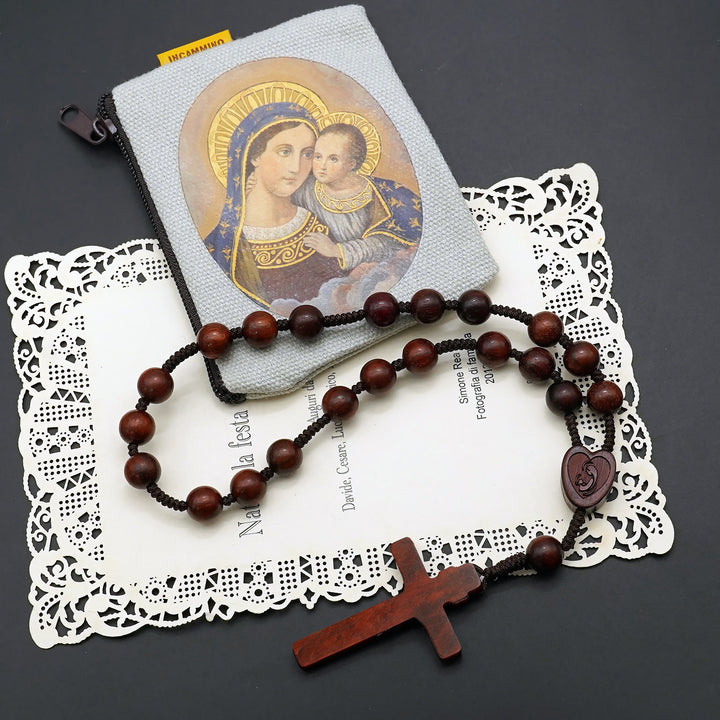Christianartworkshop Rosenkranz aus rotem Sandelholz: Andacht & Bodenständige Festigkeit - image 3