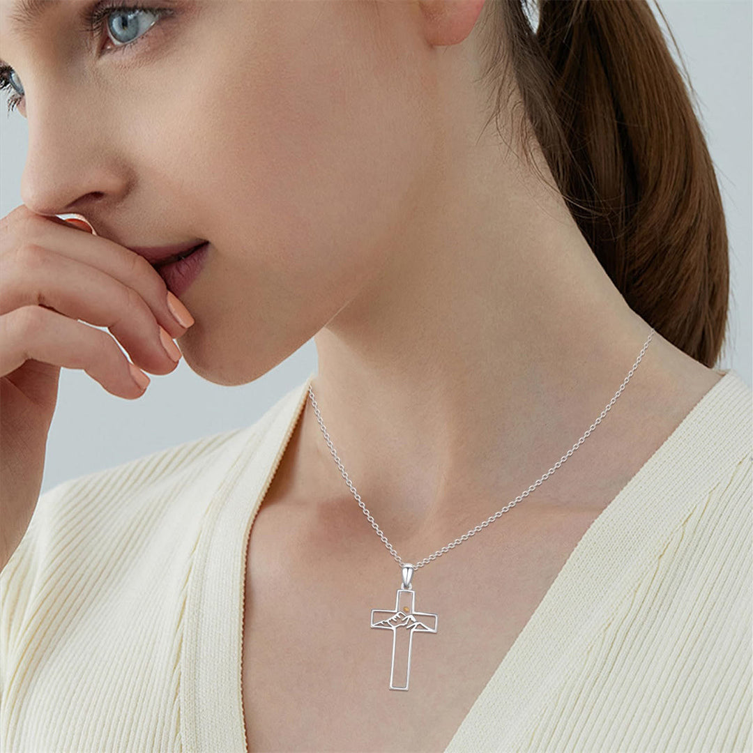 Christianartworkshop Senfkorn-Bergkreuz-Halskette: Die Kraft des Glaubens und das Wunder der Natur - image 2