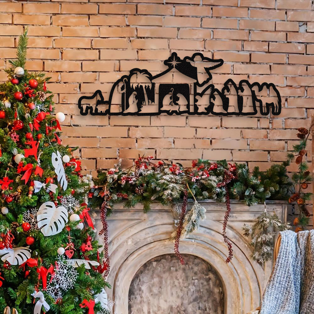 Christliche Wanddekoration aus Metall mit Krippenmotiv: Weihnachtlicher Glaube & Heilige Geschichten - image 6