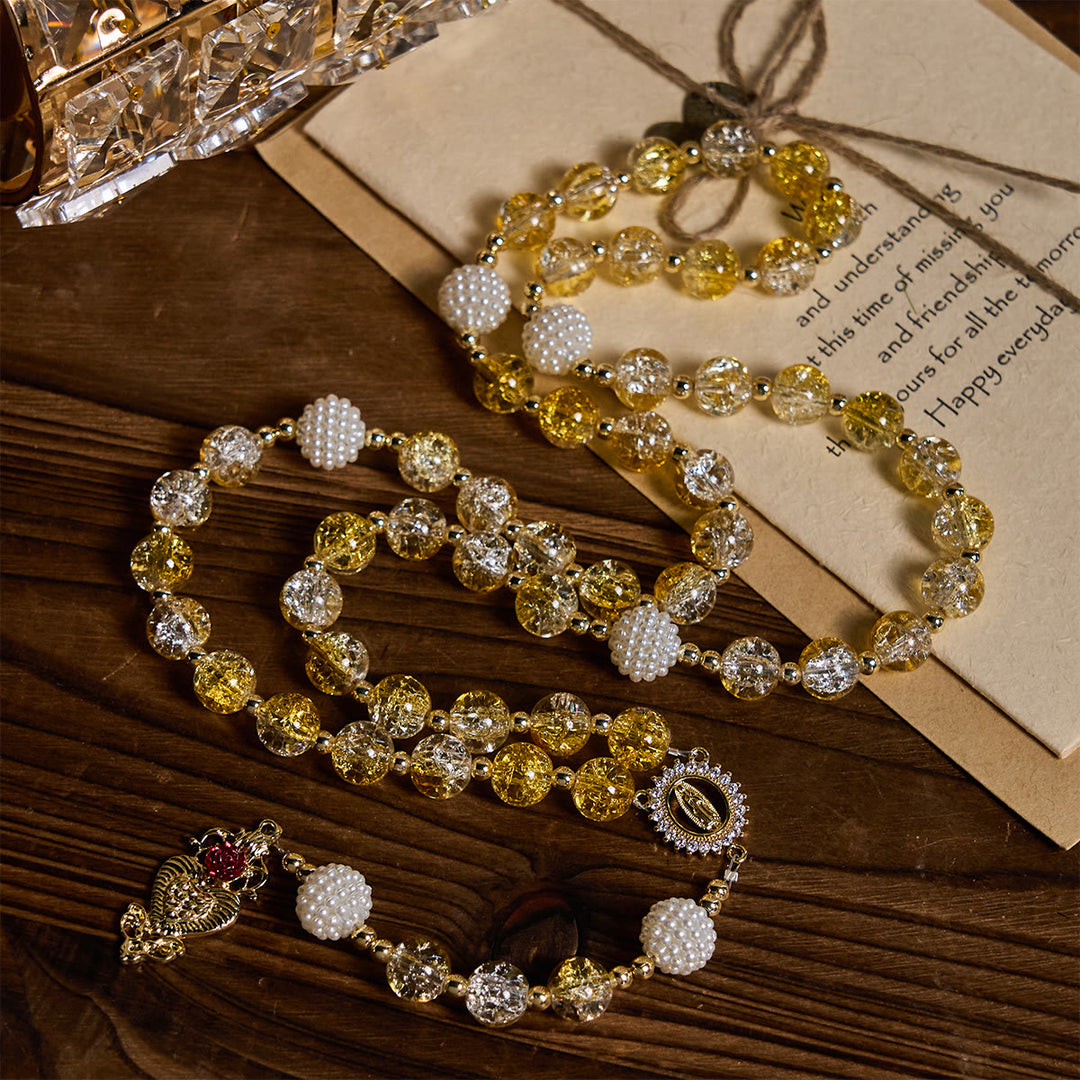 Glasrosenkranz von Christianartworkshop mit der Jungfrau von Guadalupe: Treues Gedenken und zeitlose Schönheit - image 3