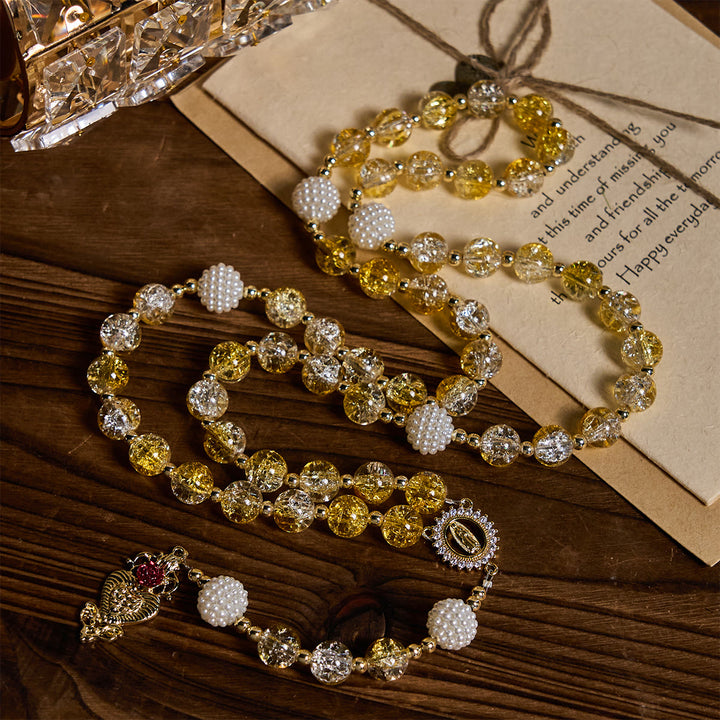 Glasrosenkranz von Christianartworkshop mit der Jungfrau von Guadalupe: Treues Gedenken und zeitlose Schönheit - image 3