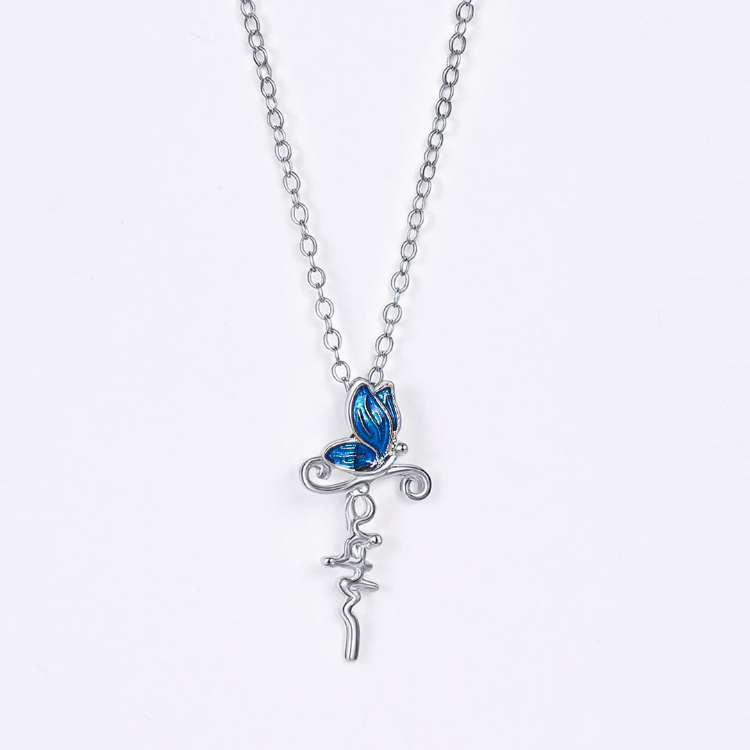 Christianartworkshop Schmetterlingskreuz-Schmuckset: Andacht & kunstvolle Symbolik - Halskette - image 0