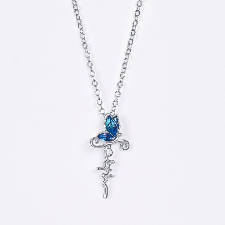 Christianartworkshop Schmetterlingskreuz-Schmuckset: Andacht & kunstvolle Symbolik - Halskette - image 0