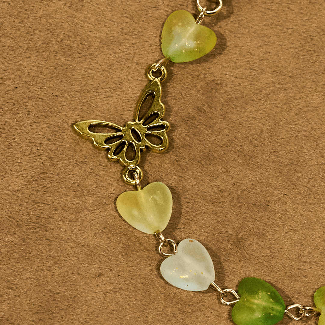 Christianartworkshop Rosenkranz und Armband mit grünem Herz und Schmetterling: Andacht und kunstvolle Spiritualität - image 7