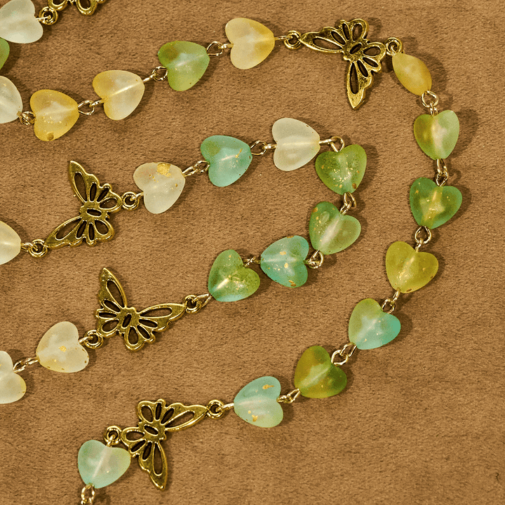 Christianartworkshop Rosenkranz und Armband mit grünem Herz und Schmetterling: Andacht und kunstvolle Spiritualität - image 8