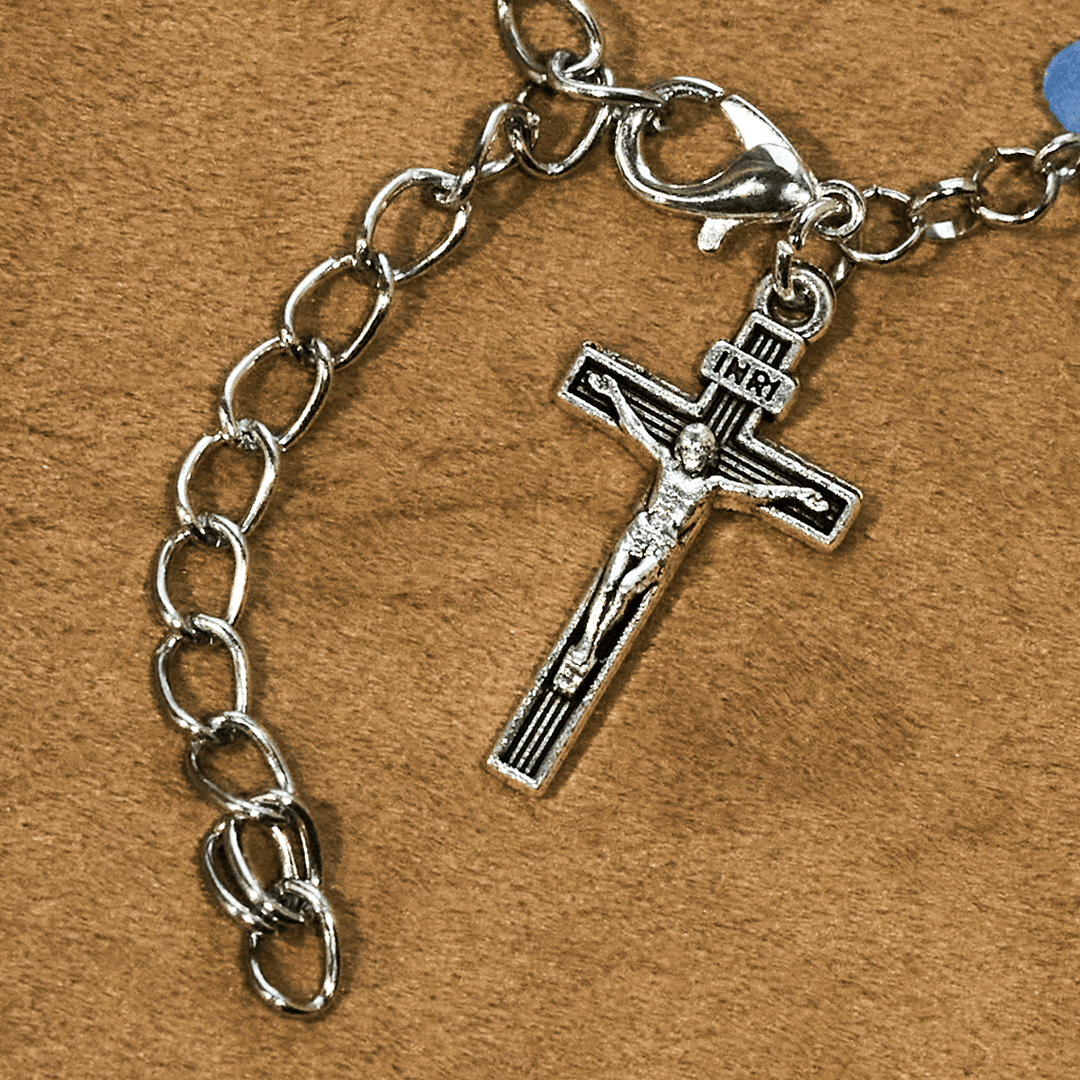 Christianartworkshop Rosenkranz und Armband mit blauem Herz und Schmetterling: Andacht und kunstvolle Spiritualität - image 9