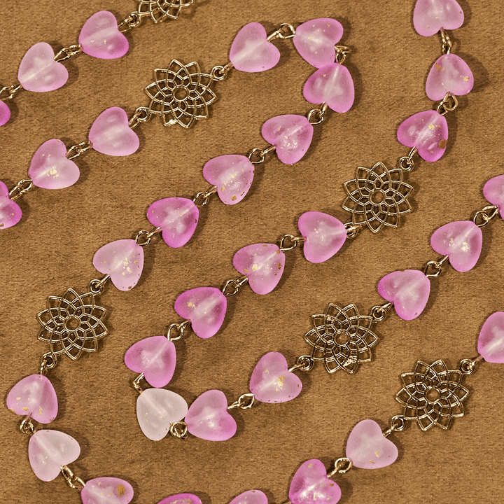 Christianartworkshop Rosenkranz und Armband mit rosa Herz und Schmetterling: Andacht und kunstvolle Spiritualität - image 6