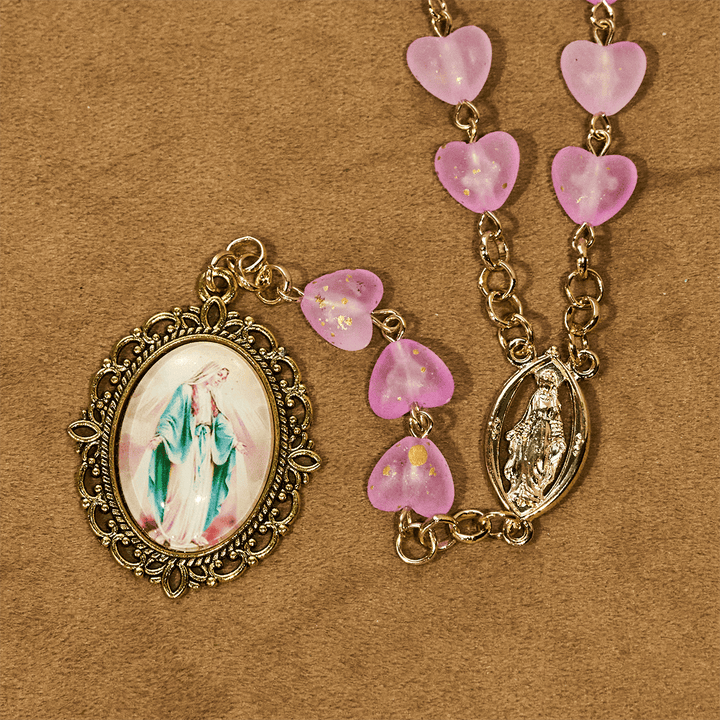 Christianartworkshop Rosenkranz und Armband mit rosa Herz und Schmetterling: Andacht und kunstvolle Spiritualität - image 7