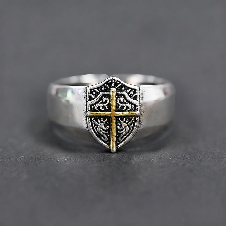 Christianartworkshop Schildkreuzring: Treuer Schutz & Zeitlose Hingabe - image 1