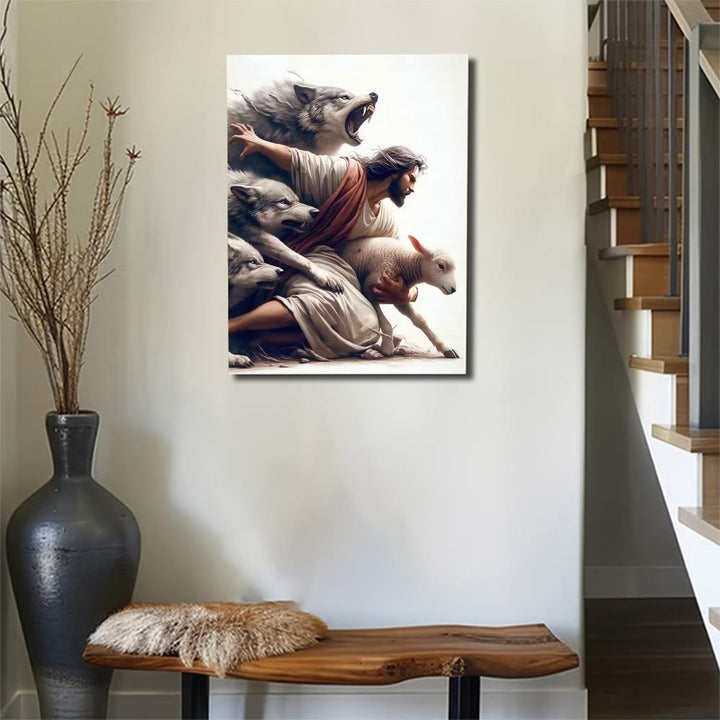 Christianartworkshop Wandbild „Der Gute Hirte“: Göttlicher Schutz und treue Hingabe - image 3
