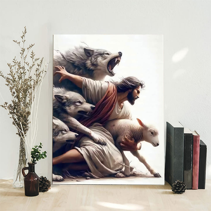 Christianartworkshop Wandbild „Der Gute Hirte“: Göttlicher Schutz und treue Hingabe - image 1