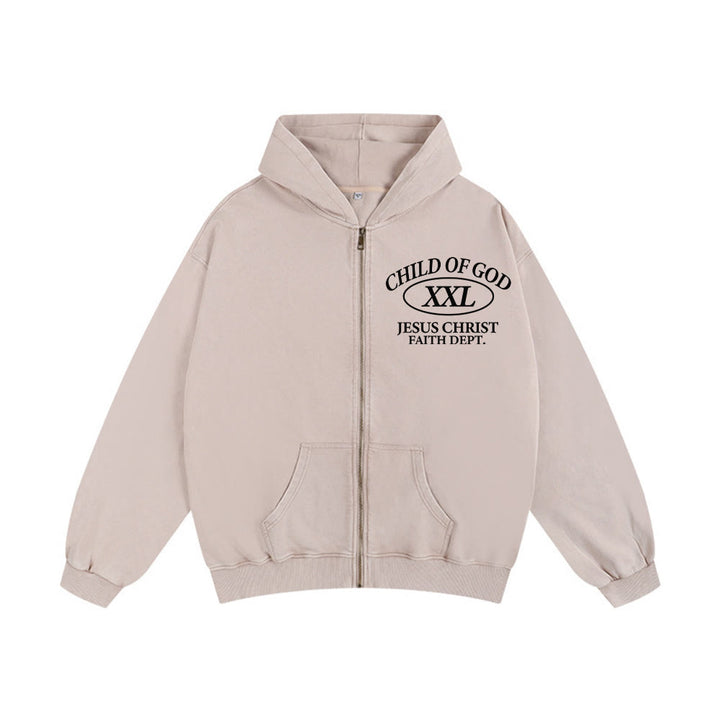 Christianartworkshop Kapuzenjacke „Child of God Identity“: Verschmelzung von Glaube und Streetstyle-Ausdruck - Aprikose - 2XL - image 4