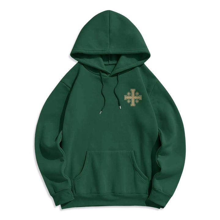 Christianartworkshop Kapuzenpullover mit Kreuz der Könige und Glaubensbekenntnis aus gefüttertem Polyester - image 16