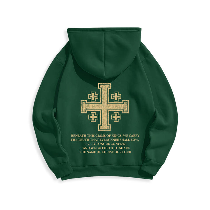 Christianartworkshop Kapuzenpullover mit Kreuz der Könige und Glaubensbekenntnis aus gefüttertem Polyester - image 17