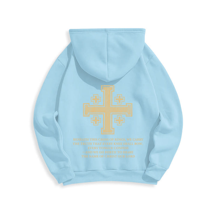 Christianartworkshop Kapuzenpullover mit Kreuz der Könige und Glaubensbekenntnis aus gefüttertem Polyester - image 23