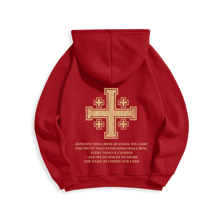 Christianartworkshop Kapuzenpullover mit Kreuz der Könige und Glaubensbekenntnis aus gefüttertem Polyester - image 21