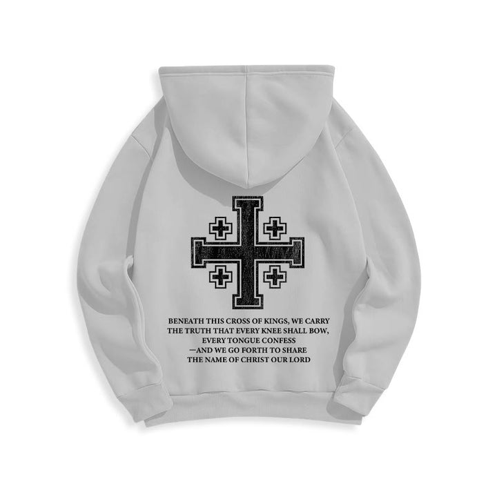 Christianartworkshop Kapuzenpullover mit Kreuz der Könige und Glaubensbekenntnis aus gefüttertem Polyester - image 12
