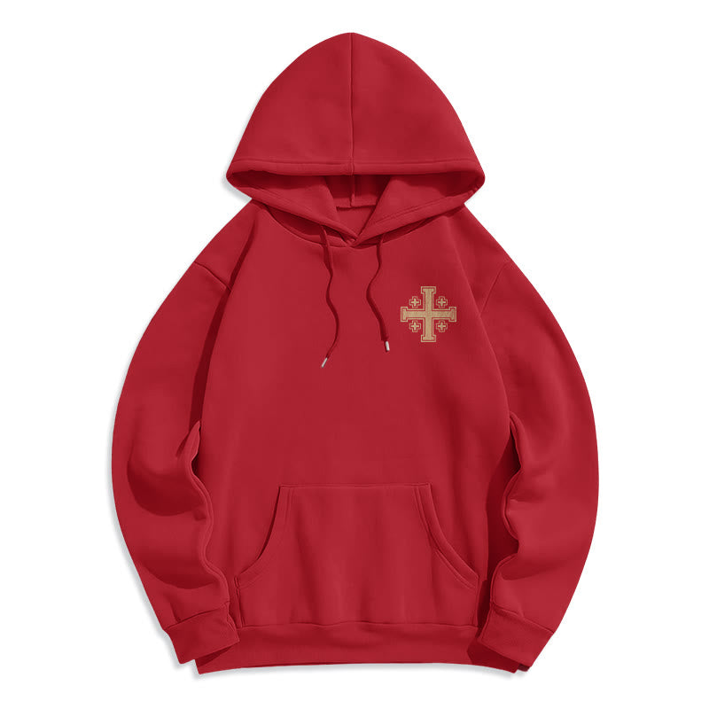 Christianartworkshop Kapuzenpullover mit Kreuz der Könige und Glaubensbekenntnis aus gefüttertem Polyester - image 19