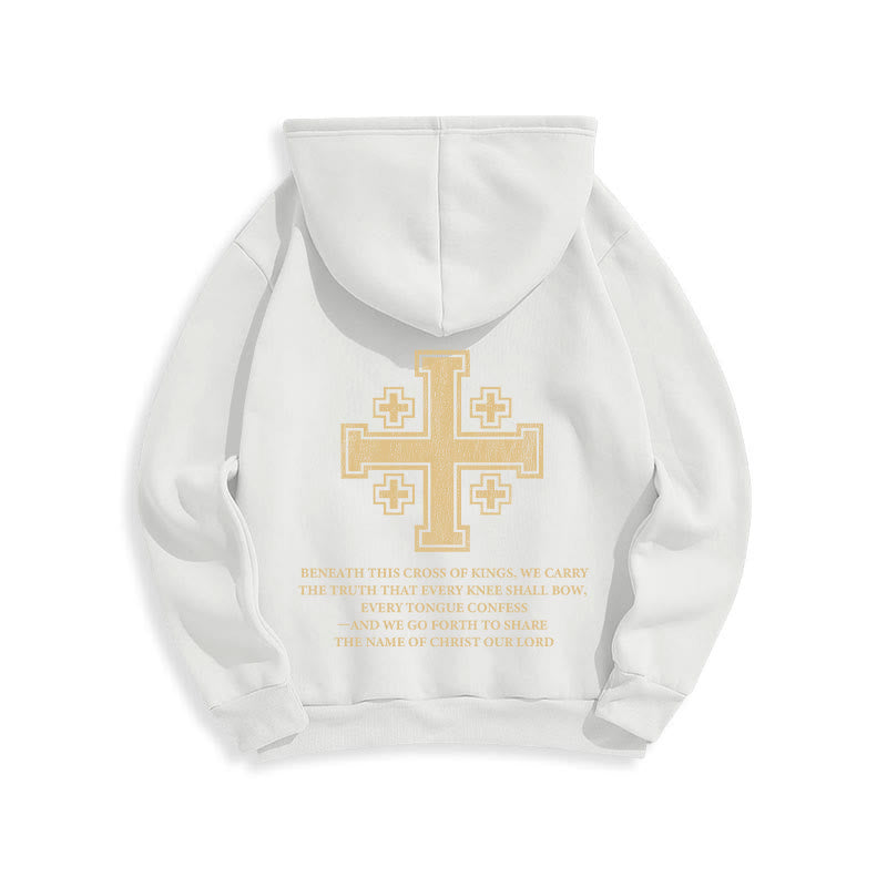 Christianartworkshop Kapuzenpullover mit Kreuz der Könige und Glaubensbekenntnis aus gefüttertem Polyester - image 8