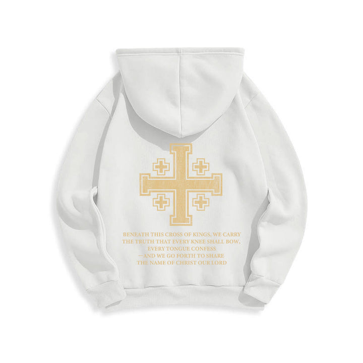 Christianartworkshop Kapuzenpullover mit Kreuz der Könige und Glaubensbekenntnis aus gefüttertem Polyester - image 8