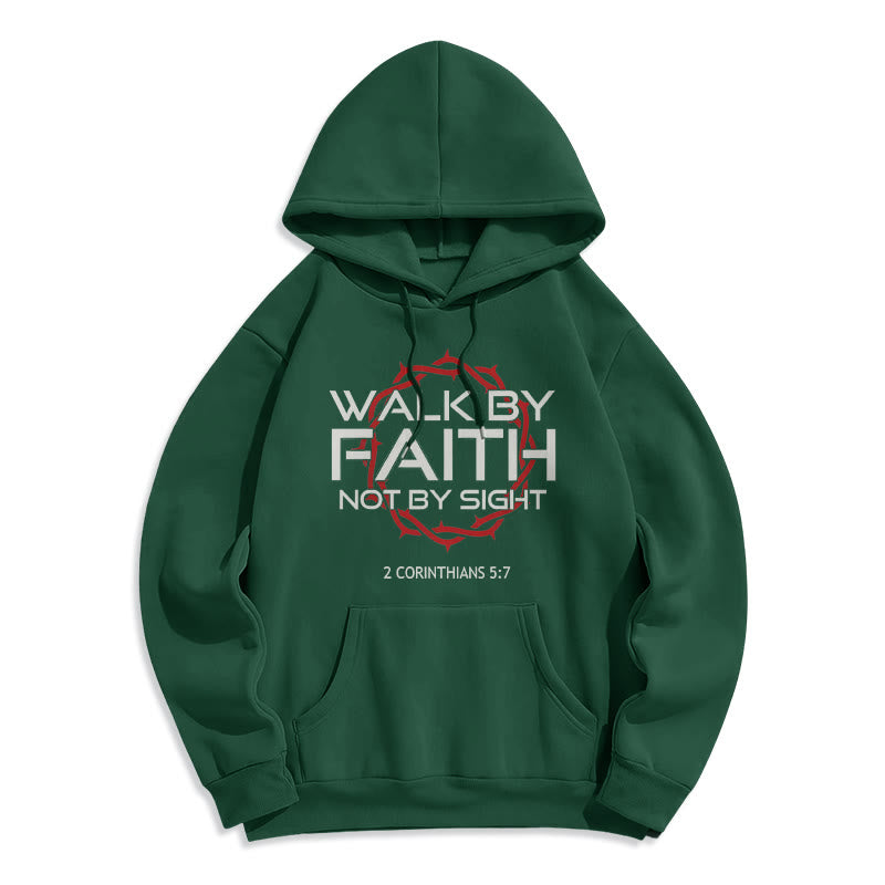 Christianartworkshop Glaubensgetriebener Hoodie aus Polyester mit Fleece-Futter - Grün - 2XL - image 5