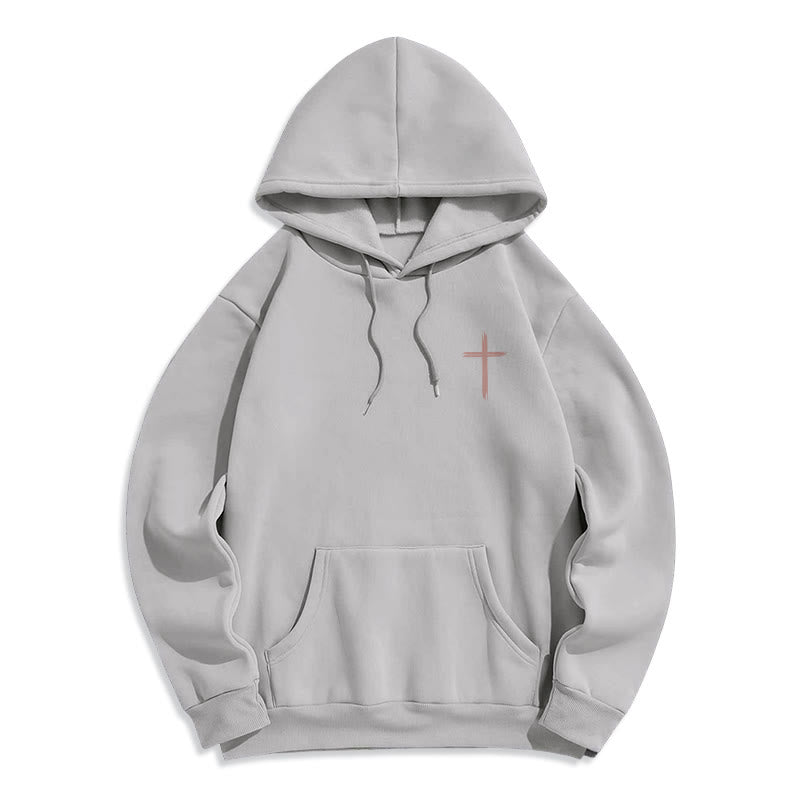 Christianartworkshop „Liebe alles“ – Kapuzenpullover mit Blumenmuster und Fleece-Futter aus Polyester - image 10