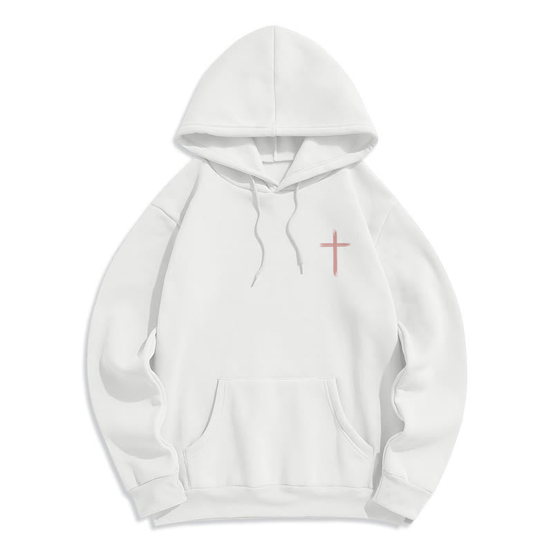 Christianartworkshop „Liebe alles“ – Kapuzenpullover mit Blumenmuster und Fleece-Futter aus Polyester - image 8