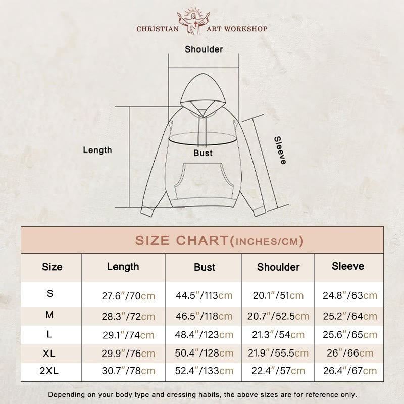 Christianartworkshop „Von Gott gesegnet“ – Fleecegefütterter Polyester-Hoodie - image 1