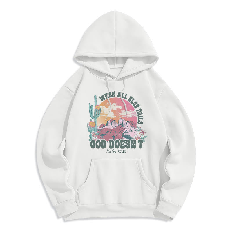 Christianartworkshop „Gott versagt nicht“-Mission Fleecegefütterter Polyester-Hoodie - Weiß - 2XL - image 6