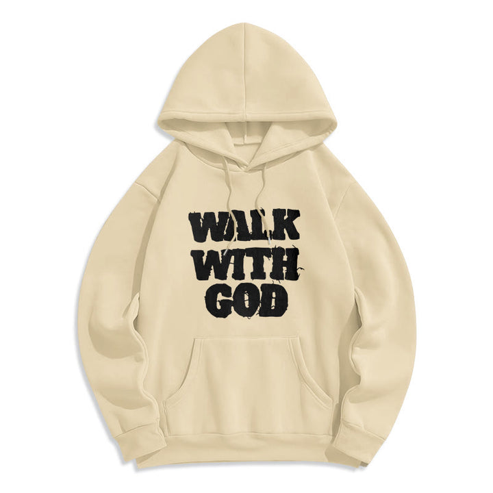 Christianartworkshop Walk With God Mission Fleecegefütterter Polyester-Hoodie - Beige - 2XL - image 8