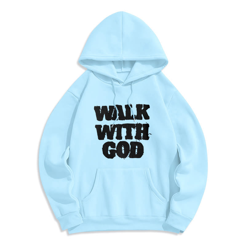 Christianartworkshop Walk With God Mission Fleecegefütterter Polyester-Hoodie - Blau - 2XL - image 1