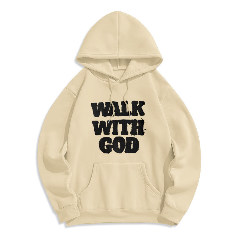 Christianartworkshop Walk With God Mission Fleecegefütterter Polyester-Hoodie - Beige - 2XL - image 7