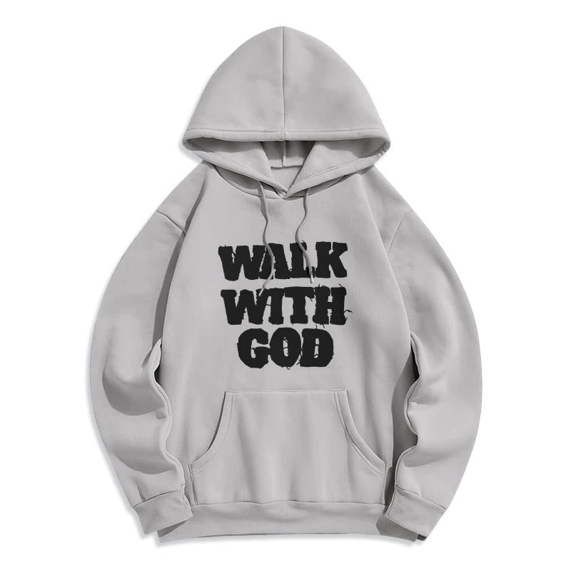 Christianartworkshop Walk With God Mission Fleecegefütterter Polyester-Hoodie - Grau - 2XL - image 6