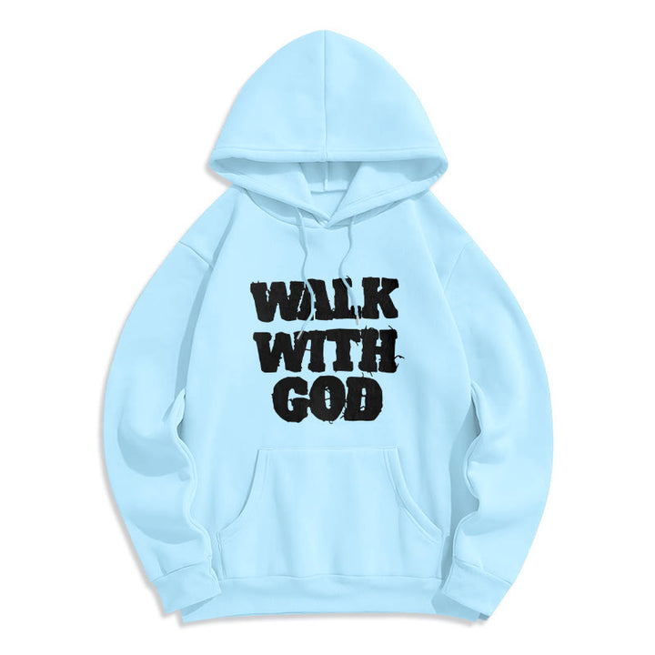 Christianartworkshop Walk With God Mission Fleecegefütterter Polyester-Hoodie - Blau - 2XL - image 2