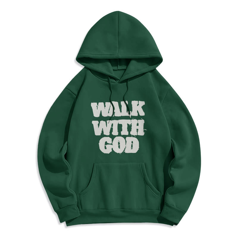 Christianartworkshop Walk With God Mission Fleecegefütterter Polyester-Hoodie - Grün - 2XL - image 4