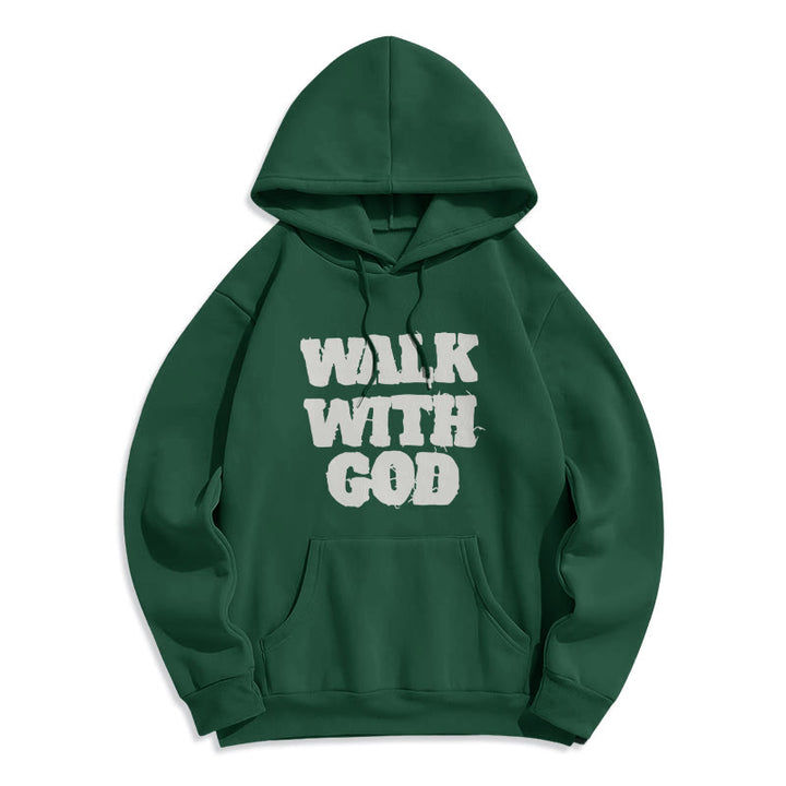 Christianartworkshop Walk With God Mission Fleecegefütterter Polyester-Hoodie - Grün - 2XL - image 4